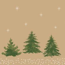 Duni 211520 Bio Dunisoft Humble Trees napkins, 40x40 cm, 1/4 fold,60 pcs/pack(C) product photo