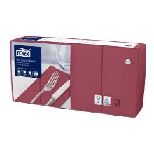 Tork 477418 Soft Lunch Serviette, bordeauxrot, 3-lagig, 33 x 33 cm, 1/8-fach gefaltet, 150 St&uuml;ck/Packung Produktbild
