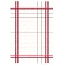 Dunilin 173006 Towel napkin, white/red, 38x54cm product photo