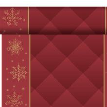 Duni 208481 Bio Dunicel Rhombus Bordeaux asztalfut&oacute;,piros, 0,4x24m,4x1db/krt (K) term&eacute;kfot&oacute;