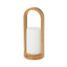 Duni 183179 LED rechargeable candle set (1 white candle, 1 bamboo holder) product photo