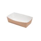 Street food kraft t&aacute;lka, barna/feh&eacute;r, 140 x 70 x 45 mm term&eacute;kfot&oacute;