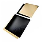Cake coaster - square - 400x600 mm gold / black product photo