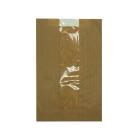 Paper bag with window 160+60x250mm window: 50mm, 35 gr, brown kraft (unprinted) product photo