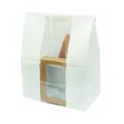 Paper bag - window bottom - 180x110x265 mm (A70) white product photo