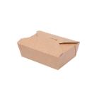 Ételszállító papírdoboz - KRAFT - 750 ml 140 x 100 x 50 mm barna/fehér termékfotó