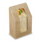 Kraft doboz Wrap csomagoláshoz, ablakkal (90x50x140 mm) termékfotó