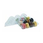 Macaron tartó tetővel - 12 darabos - 152 x 138 x 20 mm - 75 pár/# termékfotó