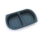 Grand Chef ov&aacute;lis t&aacute;lca 2 r&eacute;szes (1/2+1/2) PP fekete - 240x155x40 mm CV65B1/2 term&eacute;kfot&oacute;