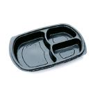 Grand Chef ov&aacute;lis t&aacute;lca 3 r&eacute;szes PP fekete 255x185x35mm CV80T term&eacute;kfot&oacute;