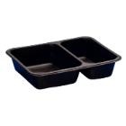 Mozaik t&aacute;lka PP 2 r&eacute;szes fekete 700+600ml 227x178x50mm (D-9500C) term&eacute;kfot&oacute;