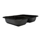 F&oacute;li&aacute;zhat&oacute; gasztro t&aacute;lca 2r&eacute;szes PP fekete 187x137x36mm 500ml GuillinPL (W2/601) term&eacute;kfot&oacute;