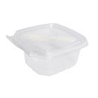 KIÁRUSÍTÁS Egyszer lezárható doboz tetővel víztiszta RPET 350ml 126 x 120 x 54mm termékfotó