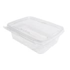 KIÁRUSÍTÁS Egyszer lezárható doboz tetővel víztiszta RPET 750ml 144 x 185 x 57mm termékfotó