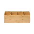 Duni 179999 Bambusz evőeszk&ouml;zt&aacute;lca multifunkci&oacute;s 36x14cm, 3 elv&aacute;laszt&oacute;val term&eacute;kfot&oacute;