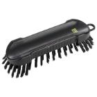 Haug 580 ESD scrubbing brush, round, black, hard bristles, Nyl 6.0, 185x45x48mm product photo