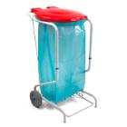 Filmop lid with hinge, for cleaning trolley, round, red product photo