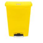 Rubbermaid 1883579 Step-On Narrow Pedal Trash Can, Yellow, 90L product photo