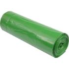 PE garbage bag, green, 30mk, 70x110 cm, 120L, 100 pcs/pack product photo