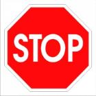 Padlójelölő piktogram: STOP tábla, piros/fehér termékfotó