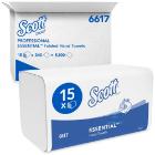 KC 6617 Scott Essential Interfold V folded hand towel, 1 ply, white, 21.2x20cm product photo