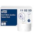 Tork 110253 Premium Soft mini jumbo WC paper, white, 2 folds, 170m, 850st (T2) product photo