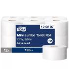 Tork 120207 Advanced Mini Jumbo Wc papír, 2réteg, 130m, 12tekercs/karton, T2 termékfotó