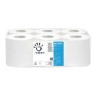 Papernet 402297  mini jumbo toilet tissue, white, 9,5x30,5cm, D19,5cm, cell, 2-ply, 140m, 459sheets/roll, 12rolls/case product photo