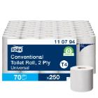 Tork 110794 Universal small roll toilet paper, natural, 2 layers, 32.5m, T4 product photo