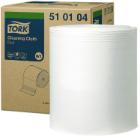 Tork 510104 multipurpose cleaning cloth, white,Low-lintLarge roll, 1000st W1 product photo
