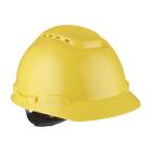 3M H-700N-GU Schutzhelm gelb, Ratsche, mit Belüftungsschlitzen Produktbild