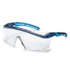 uvex 9164065 astrospec glasses, clear, scratch resistant, blue frame product photo