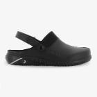 SJ DANY OB ESD black synthetic leather clog with velcro heel strap 35-42 product photo