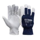 MJ 11-441 Nappabőr kesztyű, textil k&eacute;zh&aacute;t, gum&iacute;rozott csukl&oacute;r&eacute;sszel 8 term&eacute;kfot&oacute;