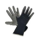 PERFECT FIT black PA glove with gray PU palm coating product photo