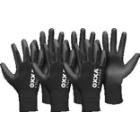 MJ 51-110 OXXA X-Touch-PU-B PU palm dipped nylon glove, black product photo