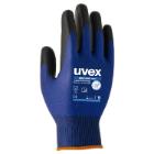 uvex 60060 phynomic wet Aqua-Polymer Foam Palm Dipped PA-Handschuhe blau/schwarz Produktbild