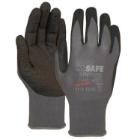 MJ 14-695 Nitri-Tech Foam palm dipped gloves, dotted, black product photo