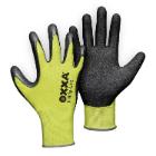 MJ 51-025 OXXA X-Grip-Lite latex teny&eacute;rm&aacute;rtott nejlon kesztyű, s&aacute;rga/fekete 10 term&eacute;kfot&oacute;