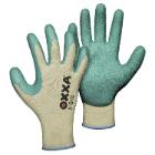 MJ 51-000 OXXA X-Grip latexbeschichtete PES-Baumwollhandschuhe, grün/gelb Produktbild