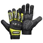 MJ 51-620 OXXA X-Mech Armor Skin protektoros kesztyű, t&eacute;pőz&aacute;ras, fekete/s&aacute;rga 8 term&eacute;kfot&oacute;