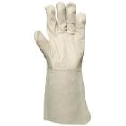 Welding gloves, colour cattle palm slit backhand, white 10 product photo