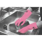 HPC GR01PI Household rubber gloves, fluffy, pink product photo