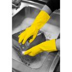HPC GR01YE Household rubber gloves, fluffy, yellow product photo