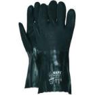 MJ 20-435 Premium Green teljesen PVC m&aacute;rtott pamut kesztyű 35cm, Kat3, 10 term&eacute;kfot&oacute;