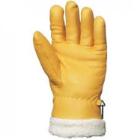 EP 2491 Islande winter leather gloves, yellow, color cowhide + fur lining 32cm product photo