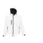 Sol's replay men - hooded softshell jacket, white, size S-2XL product photo