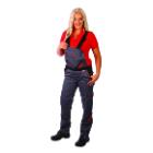 23390 Highline women's bib pants, grey/black/red, 34-54 product photo