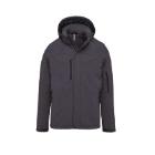 Kariban KA650 férfi kapucnis softshell, bélelt kabát, titanium XL termékfotó