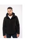 KIÁRUSÍTÁS! Kariban KA650 férfi kapucnis softshell, bélelt kabát, fekete XL termékfotó